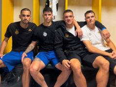 Andrej Kostić, Partizan, Kiril Nesterenko Detalj sa meča Mitjiland - Hibernijan