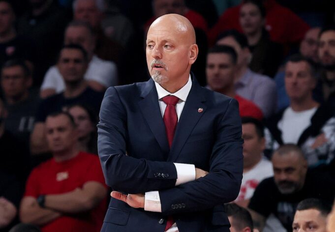 Saša Obradović na utakmici protiv Panatinaikosa