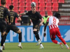 Aleksandar Vučić FK Crvena zvezda FK Partizan Detalj sa meča AEK Larnaka - Partizan u kvalifikacijama za Ligu Evrope
