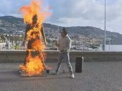 Zapaljena statua Kristijana Ronalda | SportArena.rs Aleksandar Stanković na meču Kairat - Klub Briž