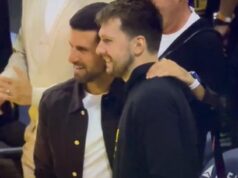 NOVAK, LEBRON I DONČIĆ – KAKVA EKIPA! Đoković zapalio Los Anđeles: Došao da gleda Lejkerse, Luka mu odmah pritrčao! (FOTO) djokovic.jpg