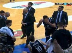 LAKIĆ URLAO NA SAIGRAČA, PA IZ SVE SNAGE ŠUTNUO STOLICU! Detalj koji je mnogima promakao: Jesi ti, dečko, normalan?! (FOTO) Partizan, Sterling Braun