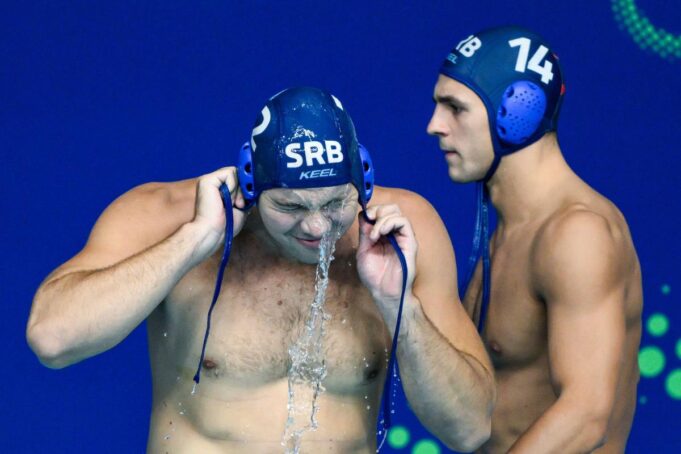 Vaterpolo reprezentacija Srbije na meču protiv SAD