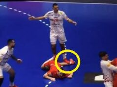 PRLJAVIJE OD OVOGA NE MOŽE! DANCI BESNI ZBOG ODVRATNOG POTEZA HRVATA! Namerno je nagazio protivnika dok je ležao na zemlji, pogledajte ovu sramotu! ge3A4Kjl