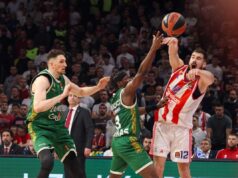 TRESLE SE TRIBINE U ARENI: Potpuni delirijum u dvorani kad je počeo meč Zvezda- Žalgiris! xe9jdbj8