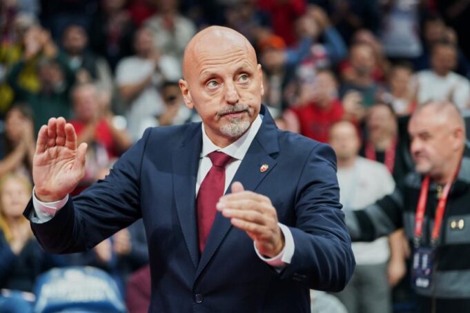 Saša Obradović na kraju utakmice protiv Žalgirisa