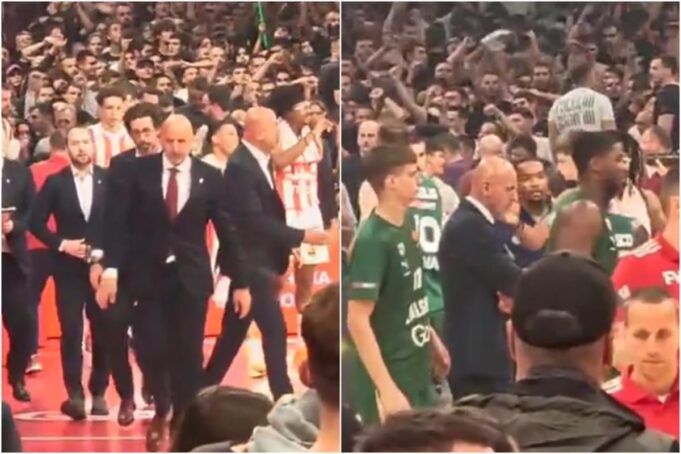 Saša Obradović na utakmici protiv Žalgirisa