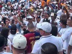 HRABROST ILI LUDOST? Ušao u dresu Barse među navijače Reala, pa se brzo pokajao! Prvo su ga izviždali, a onda je dobio flašu pravo u glavu! (FOTO) dlvv1oDl