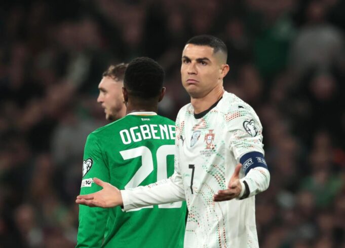 Kristijano Ronaldo na meču Irska - Portugal