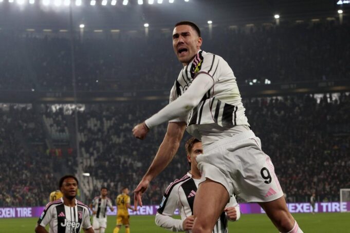 Dušan Vlahović na meču Real - Juventus