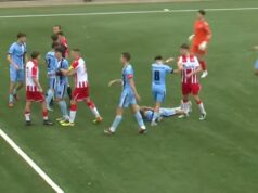 POTPUNI HAOS! Tuča na utakmici Crvene zvezde, jedan fudbaler udaran u glavu – jeziv incident! (FOTO) Saša Obradović na utakmici protiv Žalgirisa