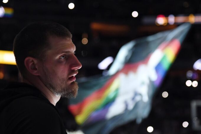Nikola Jokić na meču Denver - Orlando