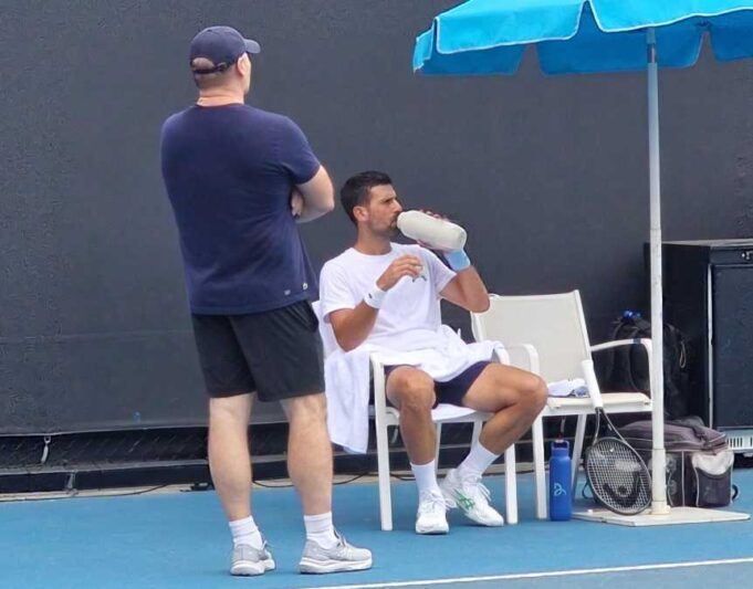 SPREMAN KAO ZAPETA PUŠKA! Novak Đoković odradio trening pred meč sa Musetijem! Pogledajte kako je to izgledalo! FOTO GALERIJA