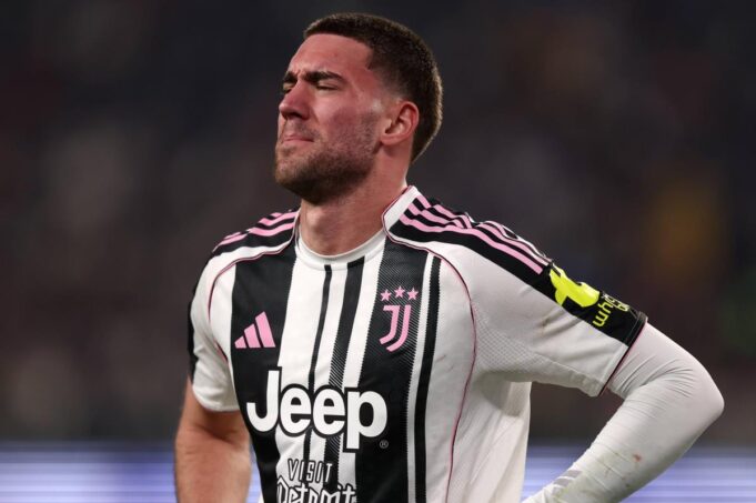 Dušan Vlahović na meču Juventus - Sporting