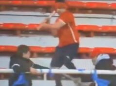 STRAVIČNI SNIMCI NASILJA! Horor na stadionu: Huligan motkom udarao dete po glavi, ljudi skakali sa tribine – ima i mrtvih! Ebereči Eze