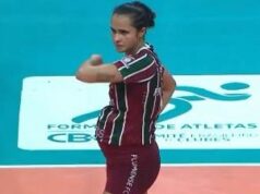 Brazilska odbojkašica Prisila Heldes igrala meč u petom mesecu trudnoće DJrwyxAe
