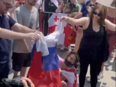 SKANDAL U GRUZIJI: Palili zastavu Rusije zbog učešća njenih sportista na Svetskom prvenstvu profimedia0792340632.jpg