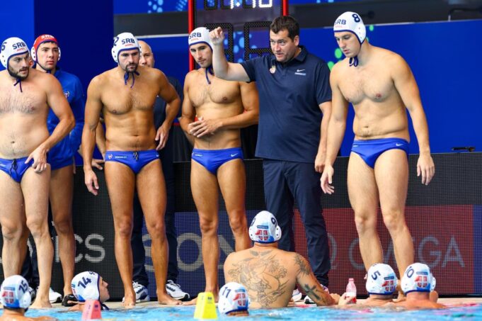 Vaterpolo reprezentacija Srbije Dušan Mandić na meču protiv Južne Afrike