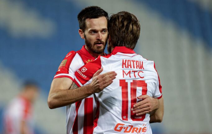 Dimitrije Šarić, omladinac FK Crvena zvezda na meču protiv Banjika iz Ostrave