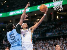 JOKIĆEV RIVAL ZA MVP NAGRADU NEPRIMETAN: Oklahoma ubedljiva protiv Memfisa u prvom meču plej-of serije NBA lige JOKIĆEV RIVAL ZA MVP NAGRADU NEPRIMETAN: Oklahoma ubedljiva protiv Memfisa u prvom meču plej-of serije NBA lige