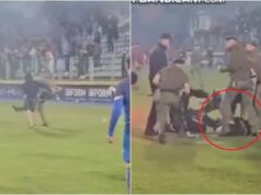 POLICIJA PESNICAMA TUKLA HULIGANA KOJI SE ZALETEO NA FUDBALERE! Nezapamćeni skandal u finalu Kupa BiH! (FOTO) Glb01Lxe