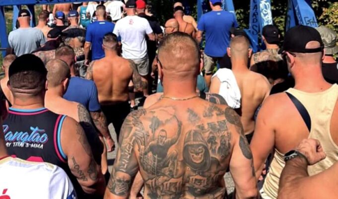 Grobari na utakmici Partizan - Oleksandrija