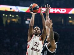 Ajzea Majk posle utakmice sa Partizanom KK Partizan