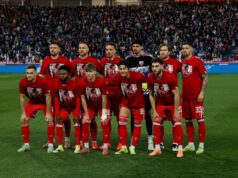 Nair Tiknizjan opleo po bivšem treneru Marko Arnautović, Nair Tiknizjan i Stefan Leković posle utakmice Crvena zvezda - Seltik