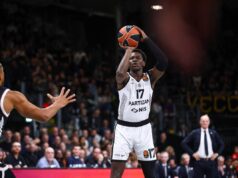 Isak Bonga posle pobede nad Virtusom PARTIZAN-OLYMPIACOS_63.JPG